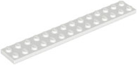 Fehér 2x14 Lapos Elem