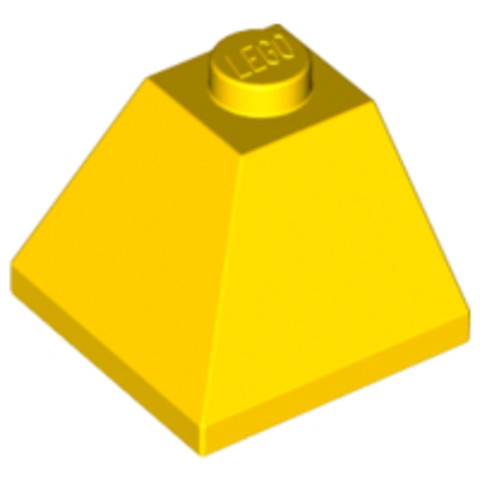 LEGO® Alkatrészek (Pick a Brick) 6378402 - Sárga 2x2x2 Tetőelem