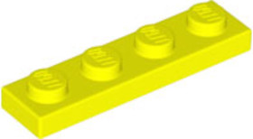 Neon sárga 1X4 Lapos Elem