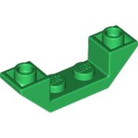 LEGO® Alkatrészek (Pick a Brick) 6399782 - Zöld 1x4 Inverz Lejtő