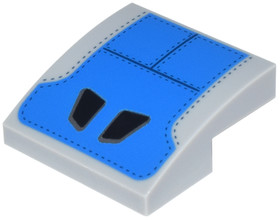 VIlágos kékesszürke 2 x 2 x 2/3 lejtő, mintás
