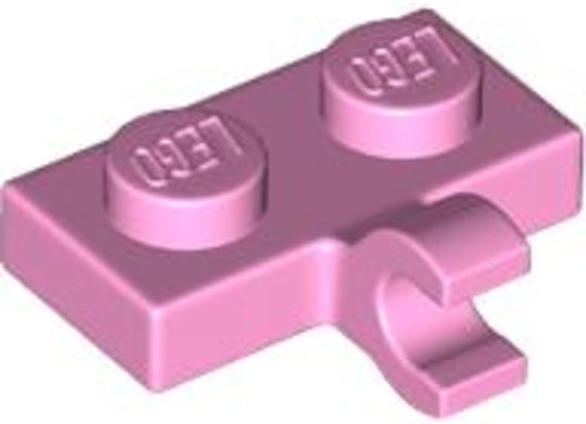 LEGO® Alkatrészek (Pick a Brick) 6437704 - Világos rózsaszín 1x2 Módosított Lapos Elem 