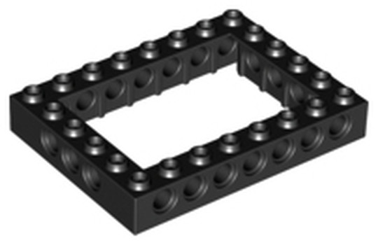 LEGO® Alkatrészek (Pick a Brick) 6448394 - Fekete 6x8 kocka, közepén lyukkal