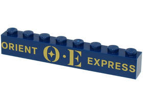 Sötétkék 1 x 8 kocka, ORIENT EXPRESS mintával
