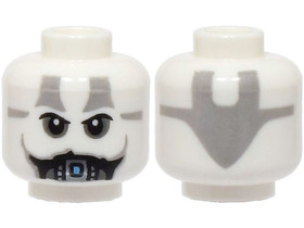 Fehér Darth Malak minifigura fej