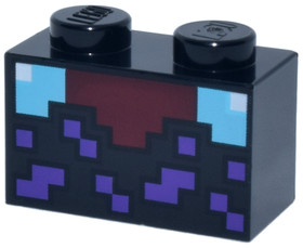 Fekete 1 x 2 kocka, minecraft pixel mintás