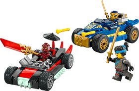 LEGO® NINJAGO® 71840 - Rogue és Drix versenyautós párbaja