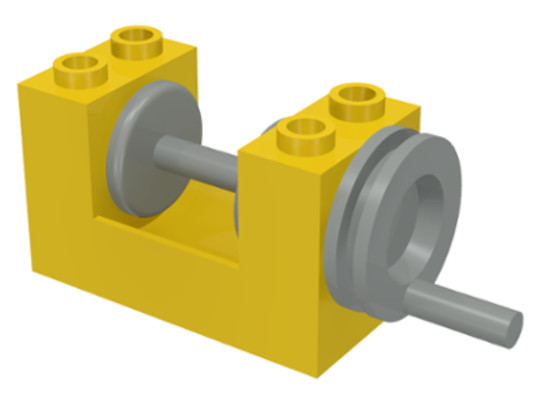 LEGO® Alkatrészek (Pick a Brick) 7303703 - Sárga 2x4x2 Csörlő - Használt