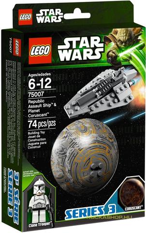 LEGO® Star Wars™ gyűjtői készletek 75007s - Republic Assault Ship™ & Coruscant™ SÉRÜLT DOBOZOS