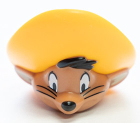 Közepes Nugát Módosított Minifigura Fej - Looney Tunes Speedy Gonzales Feje