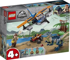 LEGO® Jurassic World 75942 - Velociraptor: Kétfedelű repülőgépes mentőakció