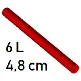 Piros  tömlő, merev 3mm D. 6L / 4.8cm