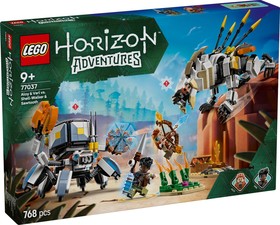 LEGO® Horizon Adventures™ 77037 - Aloy és Varl a páncéljáró és a fűrészfog ellen