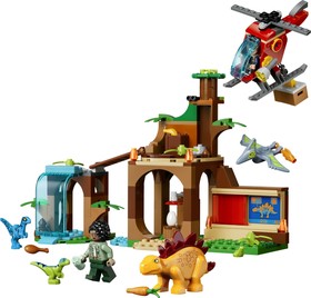 LEGO® Jurassic World 77981 - Velociraptor stegosaurus és pteranodon mentőakció