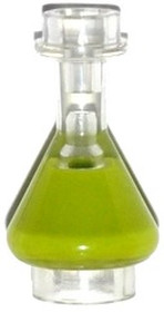 Átlátszó üveg lime színű folyadék mintával