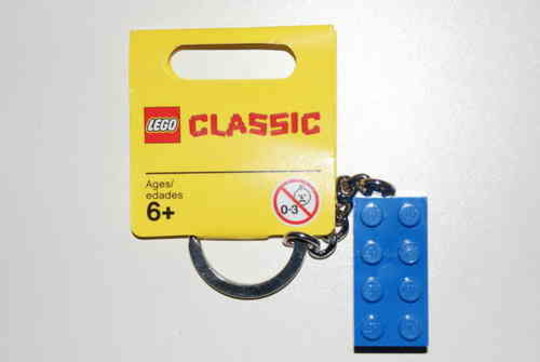 LEGO® Kulcstartó 850152 - Kék 2x4 Kocka Kulcstartó