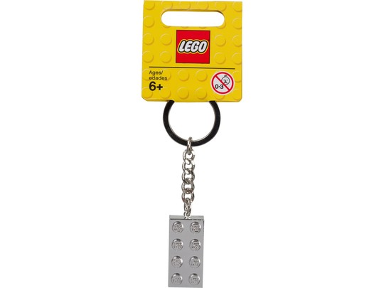 LEGO® Kulcstartó 851406 - 2x4 Metál Ezüst kulcstartó