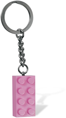 LEGO® Kulcstartó 852273 - Rózsaszín 2x4 Kocka Kulcstartó