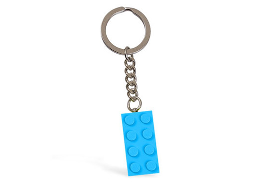 LEGO® Kulcstartó 852274 - Középkék 2x4 Kocka Kulcstartó