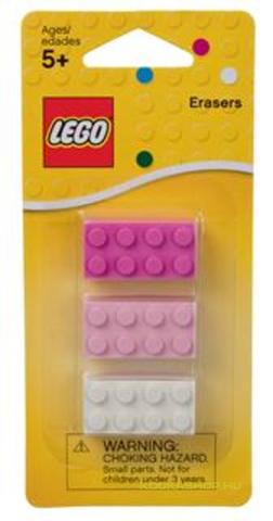 LEGO® Seasonal 852734 - Radír szett - rózsaszín