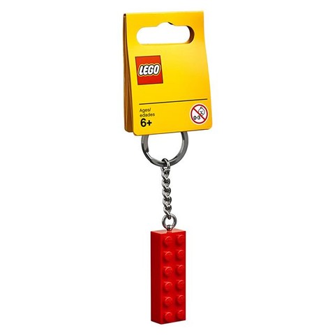 LEGO® Kulcstartó 853960 - LEGO kulcstartó - 2x6-os piros kocka