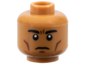 Közepes nugát minifigura fej