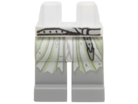 LEGO® Alkatrészek (Pick a Brick) 970c86pb18 - Fehér Minifigura Alsórész Szürke Övvel