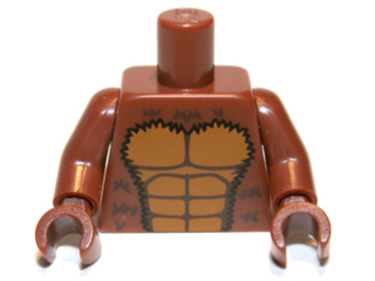 LEGO® Alkatrészek (Pick a Brick) 973pb1026c01 - Vörösesbarna Minifigura Felsőrész - Minotaurus Felsőrésze