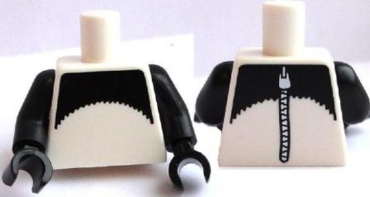 LEGO® Alkatrészek (Pick a Brick) 973pb1566c01 - Fekete fehér panda jelmez-felsőtest