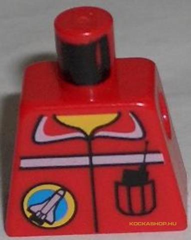 LEGO® Alkatrészek (Pick a Brick) 973pb59 - Piros Minifig felsőrész, Űrhajós mérnők