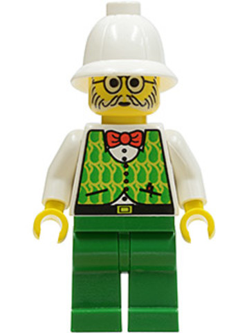 LEGO® Minifigurák adv035 - Dr. Kilroy - Zöld Mellény, Zöld Nadrág