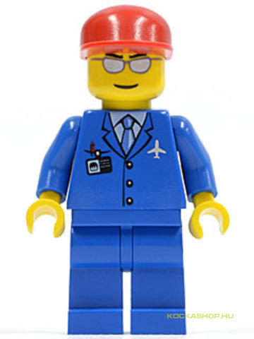 LEGO® Minifigurák air036 - Reptéri Menedzser Kék Egyenruhában