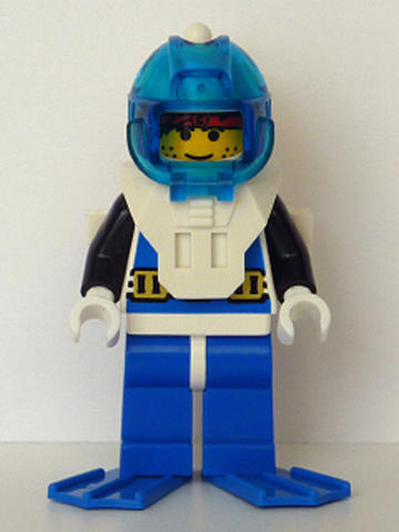 LEGO® Minifigurák aqu001a - Mélybúvár 1 kék uszonnyal