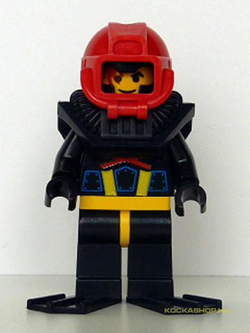 LEGO® Minifigurák aqu006a - Búvár Fekete Békatalpakkal