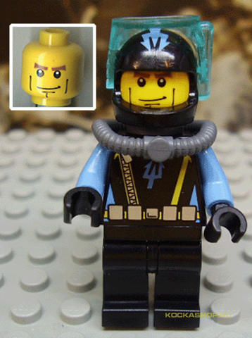 LEGO® Minifigurák aqu021 - Aquaraider búvár 021