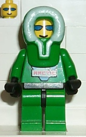 LEGO® Minifigurák arc008 - Sarkköri Kutató - Zöld Ruhában - Használt