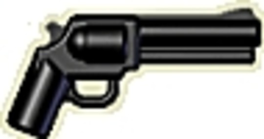 LEGO® Alkatrészek (Pick a Brick) bawp348 - BRICKARMS - Fekete Magnum Revolver