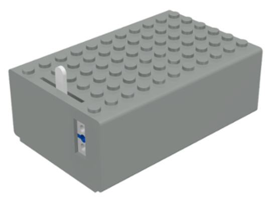 LEGO® Alkatrészek (Pick a Brick) bb0045c0309 - Világosszürke Régi Elemtartó Box 4.5V  6x11x3 1/3 (Használt)
