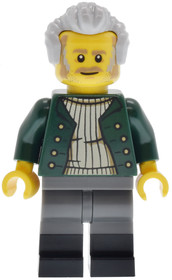 Harbormaster's Office Harbormaster - Dark Green Open Jacket, Dark Bluish Gray Legs with Molded Black