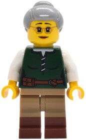 Riverside Scholars - Female, Dark Green Laced Shirt, Dark Tan Legs with Molded Reddish Brown Boots, 