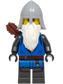 Black Falcon Archer - Male, Pearl Dark Gray Detailed Legs, Light Bluish Gray Helmet with Neck Protec