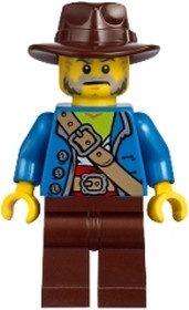 Bandit - Male, Blue Coat, Dark Brown Legs, Dark Brown Fedora