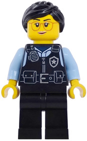 Art Factory Security - Female, Black Safety Vest with Silver Star Badge Logo, Black Legs, Black Pony