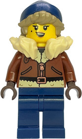 Gold Mine Explorer - Female, Reddish Brown Coat, Tan Fur Collar, Dark Blue Legs and Beanie