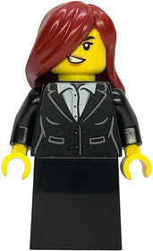 Gold Mine Bandit - Female, Black Suit Jacket with White Button Up Shirt, Black Lower Body Skirt, Dar