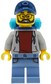 Camper - Male, Light Bluish Gray Hoodie with Dark Red Shirt, Sand Blue Legs with Pockets, Dark Blue 