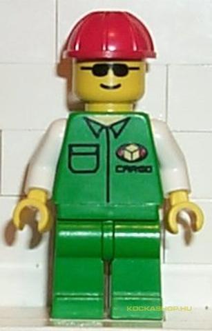 LEGO® Minifigurák car002 - Zöld Egyenruhás Csomagfutár