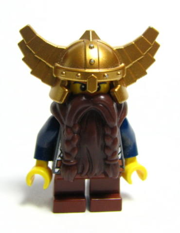 LEGO® Minifigurák cas405 - Fantasy Era - Törpe aranyszínű sisakkal