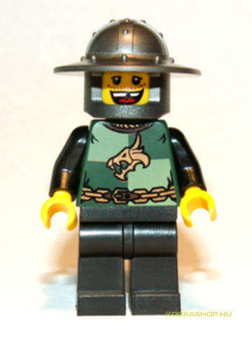 LEGO® Minifigurák cas508 - Sötét Zöld Katona tört foggal (Sakk gyalog)