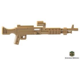 Sötét cserszínű M240 géppuska